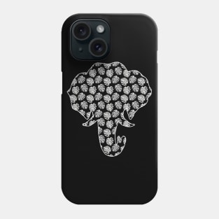 Elephant Monstera Leaf Pattern Phone Case