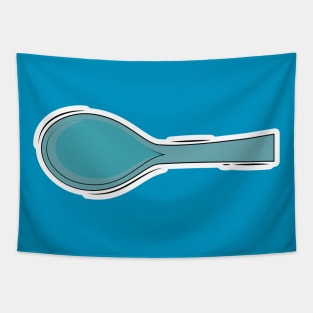 Spoon vector icon illustration. Restaurant and cafe logo design concept. Crossed spoon icon design. Kitchen spoon, Food object, Eating spoon, Restaurant objects, Home decoration, Crossed sign. Tapestry