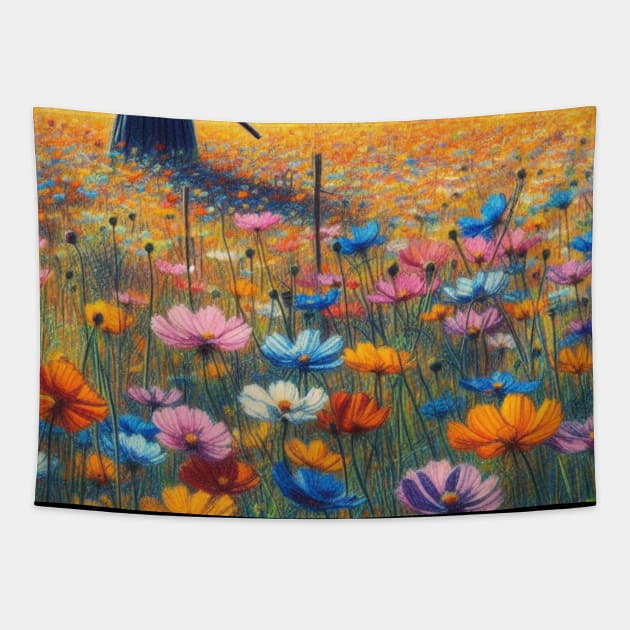 Wildflowers and Samurai - Anime Tapestry by AnimeVision