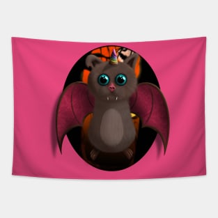 Baby Vampire Bat Unicorn Tapestry