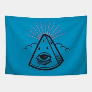 All-Seeing Watermelon in Melon-Pink Tapestry