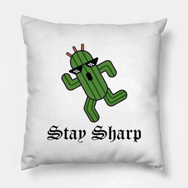 Stay Sharp Pillow by Bitpix3l