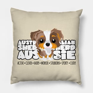 DGBigHeads - Aussie Brown Merle Trico Pillow