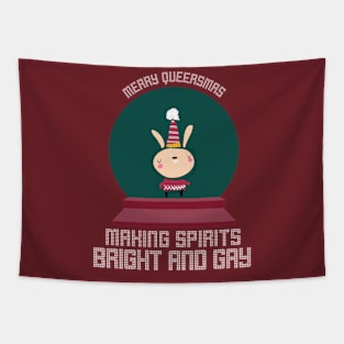 Gay Christmas: Merry Queersmas Making Spirits Bright And Gay Tapestry
