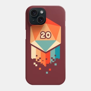 Groovy Retro D20 Flat Phone Case