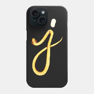 J - Albino burmese python Phone Case