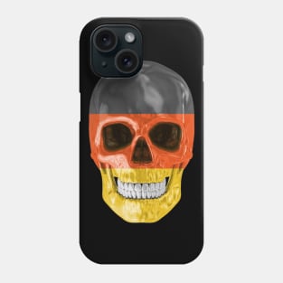 Germany Flag Skull - Gift for German With Roots From Germany Phone Case