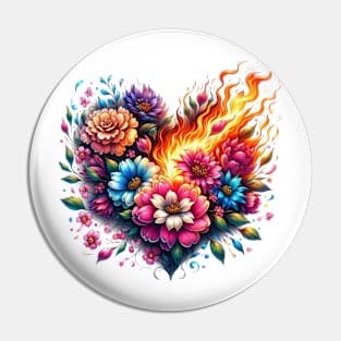 Coeur en feu Pin