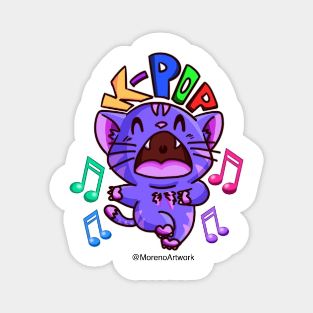 Giddy Kitty (K-POP) Magnet by MorenoArtwork