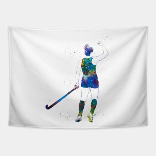 Field Hockey Player Girl Tapestry