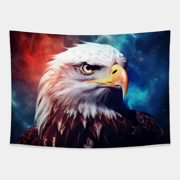 Eagle Animal Bird Majestic Wilderness Surrealist Tapestry by Cubebox