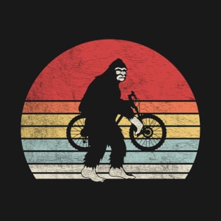 Funny Monkey with a Bike Vintage Bicycle Cyclist Gift Bicycle Lover Gift T-Shirt