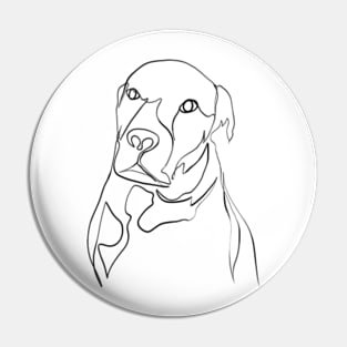 Beautiful dog one line art Pin