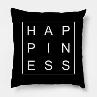 minimalist and simple design happiness word Pillow