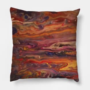 Jupiter Here Acrylic Abstract Art Pillow