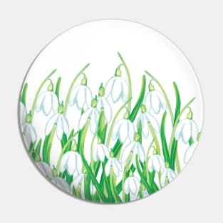 Snowdrop Flowers Pin