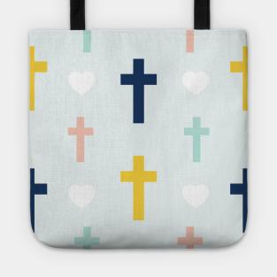 Colorful Cross Pattern Tote