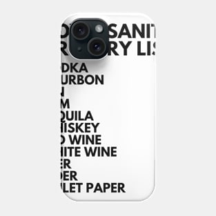 Covid Shopping List Phone Case