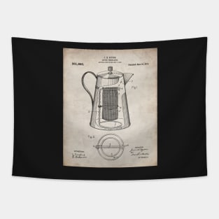 Coffee Percolator Patent - Coffee Shop Art - Antique Tapestry