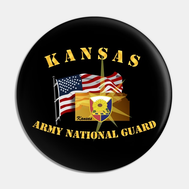 Kansas - ARNG w Flag Pin by twix123844