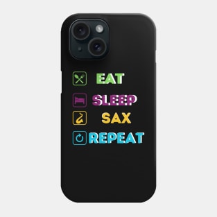 Funny eat sleep sax Phone Case