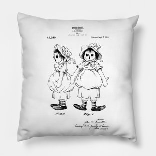 Raggedy Ann Doll Patent. Real Annabelle haunted or possessed doll - B Pillow