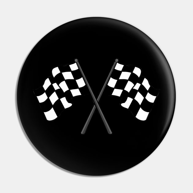 Racing Chequered Flag Pin by fromherotozero