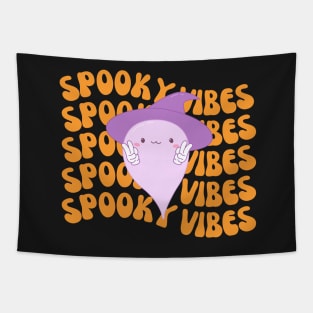 Groovy Ghost Spooky Vibes Tapestry