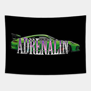 911 GT3 RS ADRENALIN GREEN VENOM Tapestry