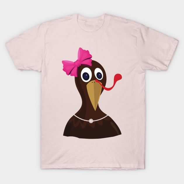 Turkey Face Girl Pink Bow T Shirt | Kids Thanksgiving Gift Turkey Face Girl Pink Bow T Shirt | Kids Thanksgiving Gift