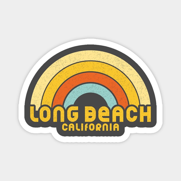 Retro Long Beach California Magnet by dk08