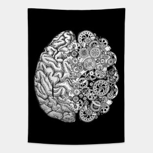 Brain, gear, head, mental Health Tapestry