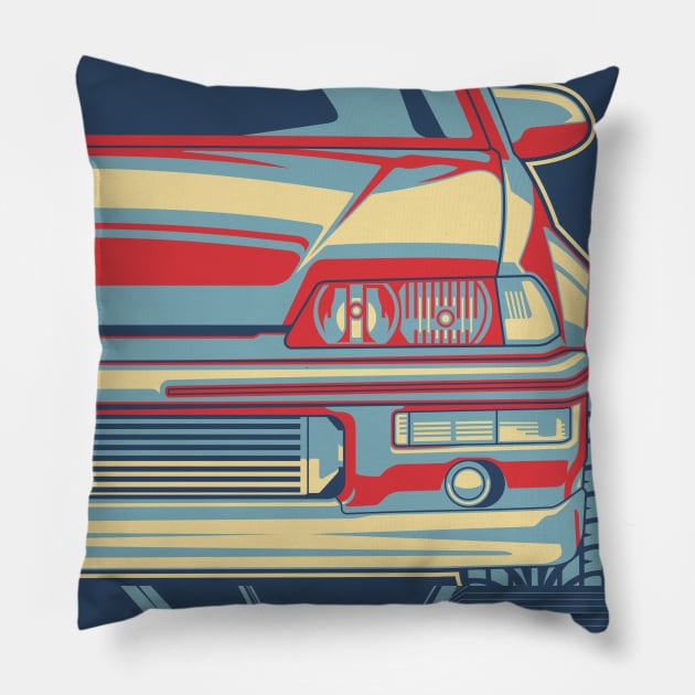 vintage civic Pillow by don_kuma