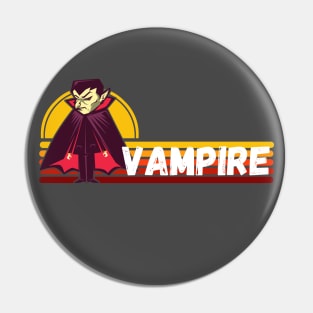 Vintage Retro Vampire Halloween Costume For Men, Women, Kids Pin