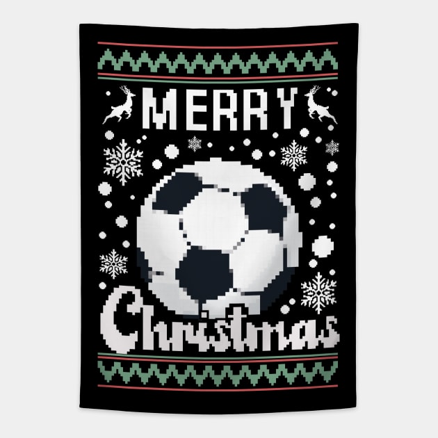 Christmas football lover Tapestry by ArtStopCreative