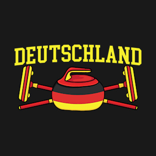 German Curling Broom ice Sports Deutschland Flag Curling T-Shirt