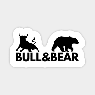 The Bull & Bear Artwork 3 (Black) Magnet