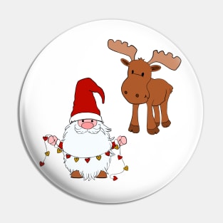 Santa and his reins Pin