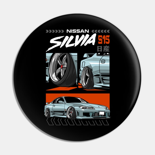 Iconic Silvia S15 Car Pin by milatees