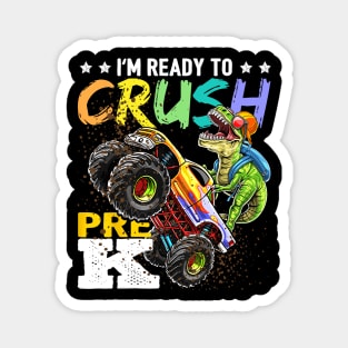 Crush Pre-K Dinosaur Monster Truck Back to School Magnet