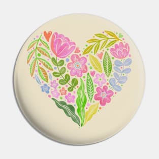 Botanical Heart summer Pin