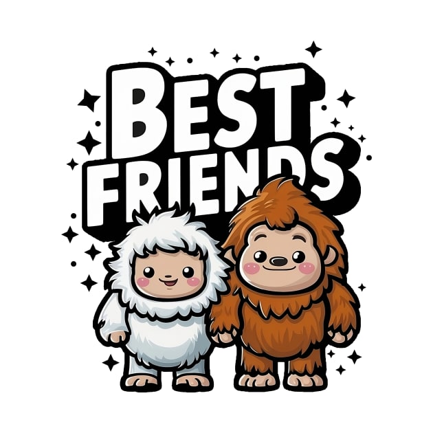 Yeti and BigFoot Best Friends by Montony