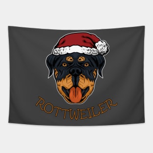 dog Rottweiler dog santa Tapestry