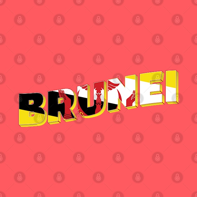 Brunei Vintage style retro souvenir by DesignerPropo