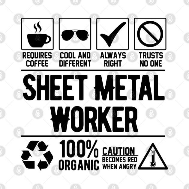 Sheet Metal Worker Job (black) by Graficof