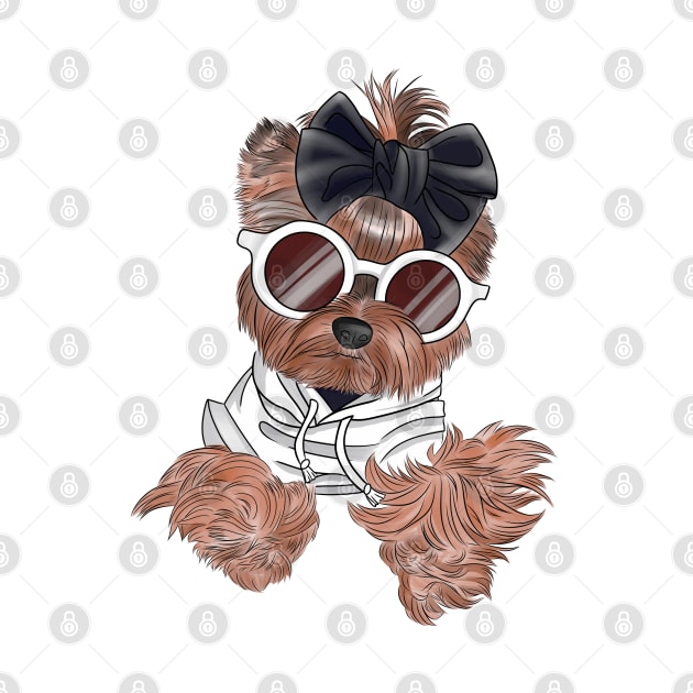 Cute stylish yorkie by Kuchinska design