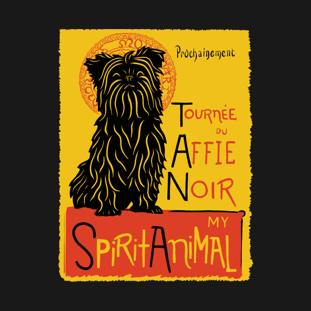 Funny Affenpinscher Cute Dog Chat Noir Mashup Art by Get Hopped Apparel