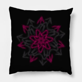 Mandala Flower gray Pillow