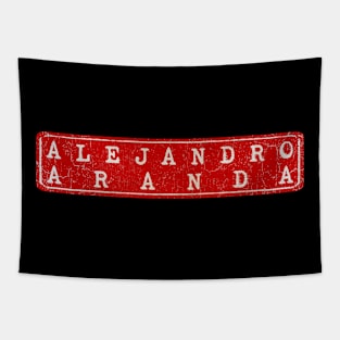 vintage retro plate Alejandro Aranda Tapestry
