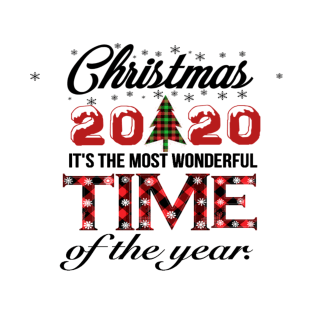 Christmas 2020, Most Wonderful Time Of The Year 2020, Matching Family Christmas Shirts, Buffalo Plaid, T-Shirt